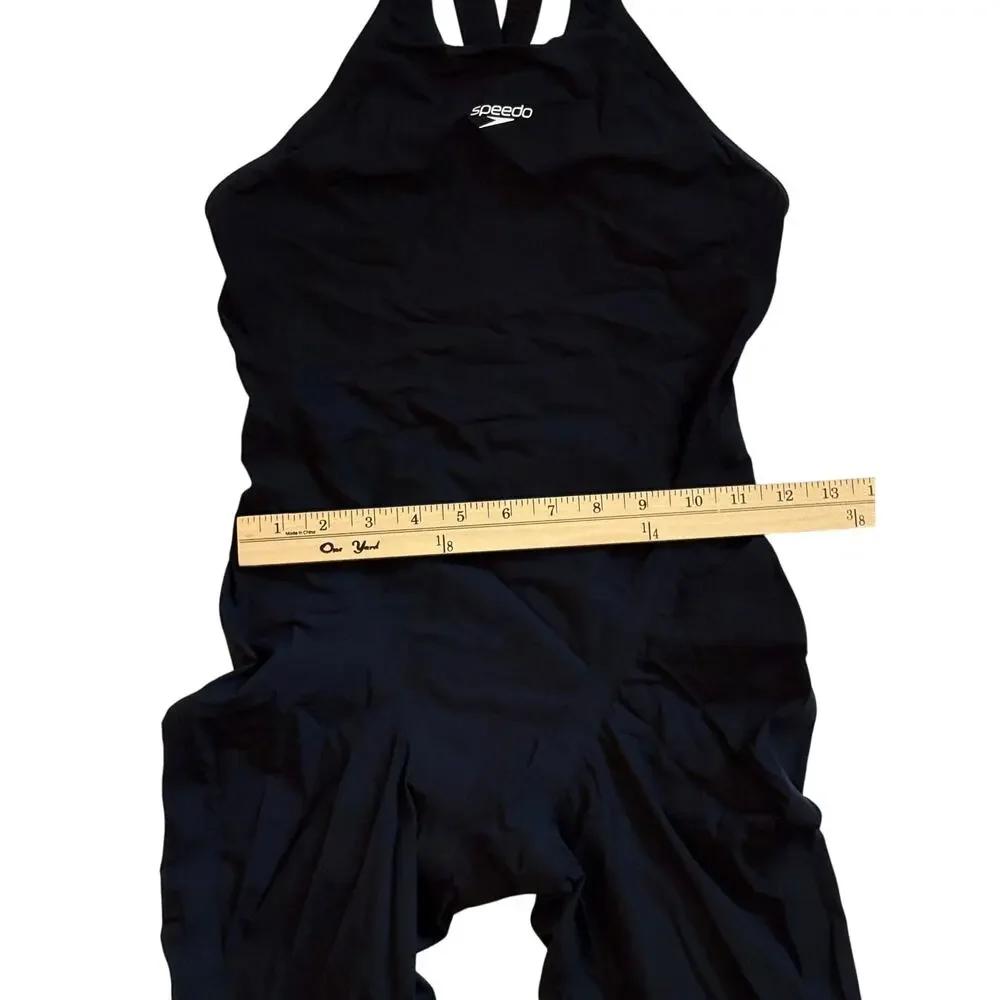 Speedo Fastskin 2.0 LZR Valor Womens 26 Black Open Back Competition Tech Suit